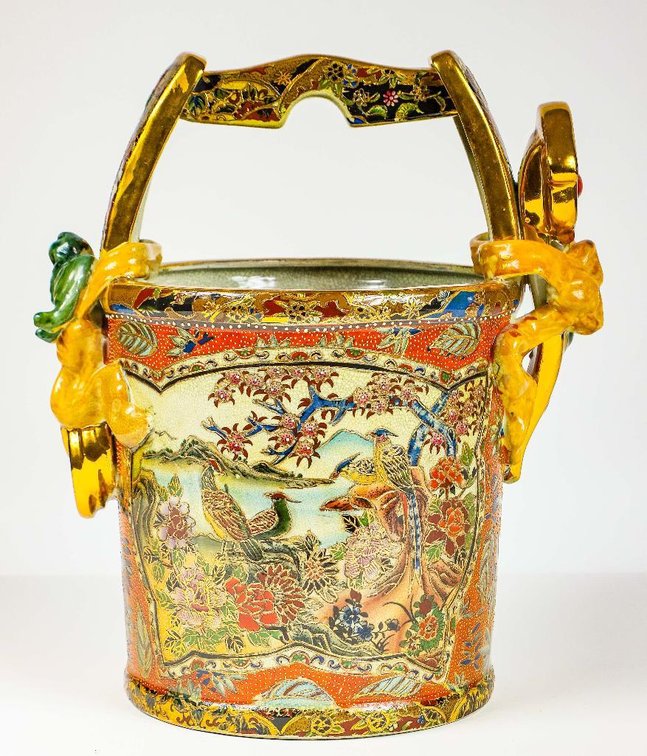 Porcelain Asian Style Basket