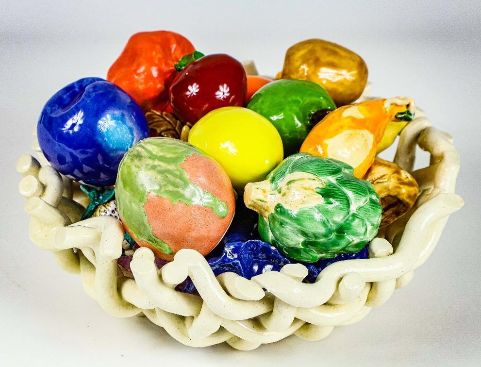 Dough Bowl with Plaster Food