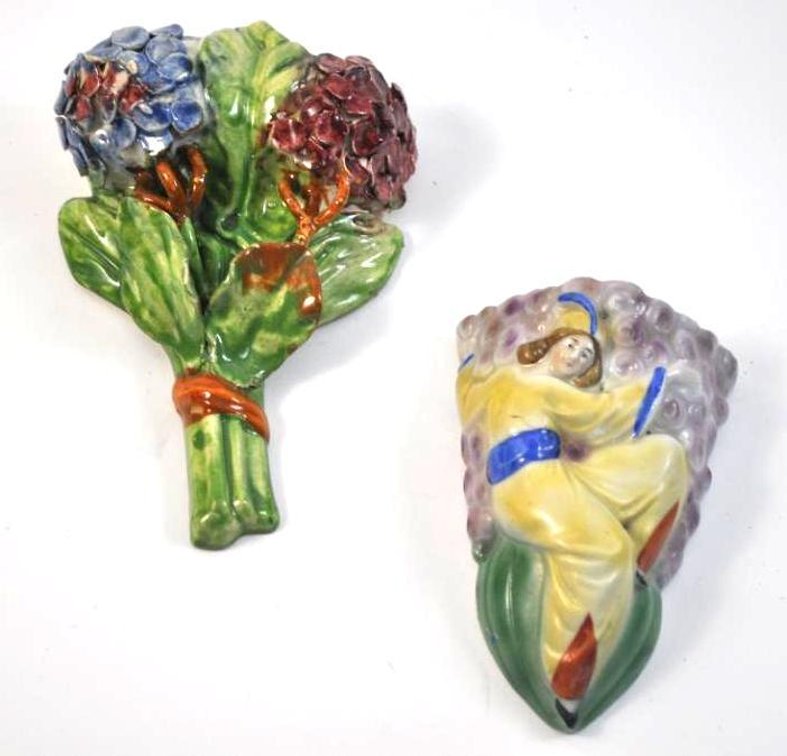 Two Piece Floral Wall Pockets