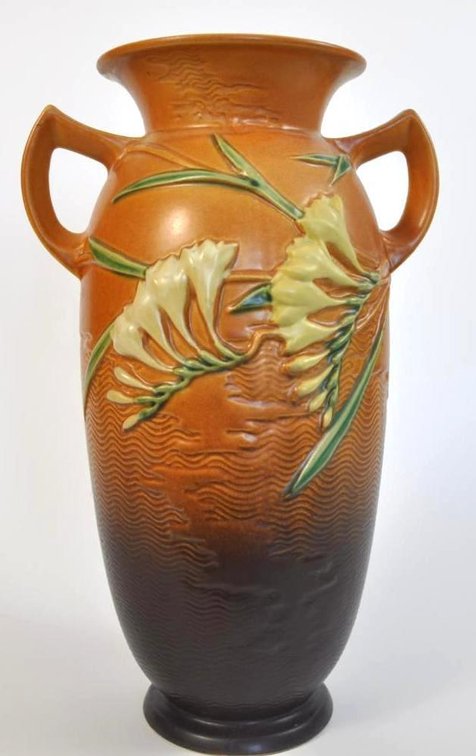 Roseville Pottery Freesia Tall Floor Vase
