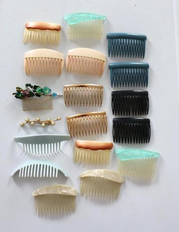 Vintage Colorful Hair Combs and More