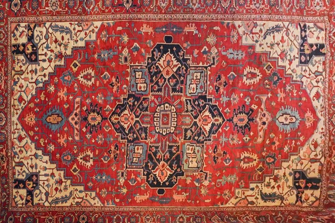 Rare Oversize Antique Serapi Hand Knotted in Persia*