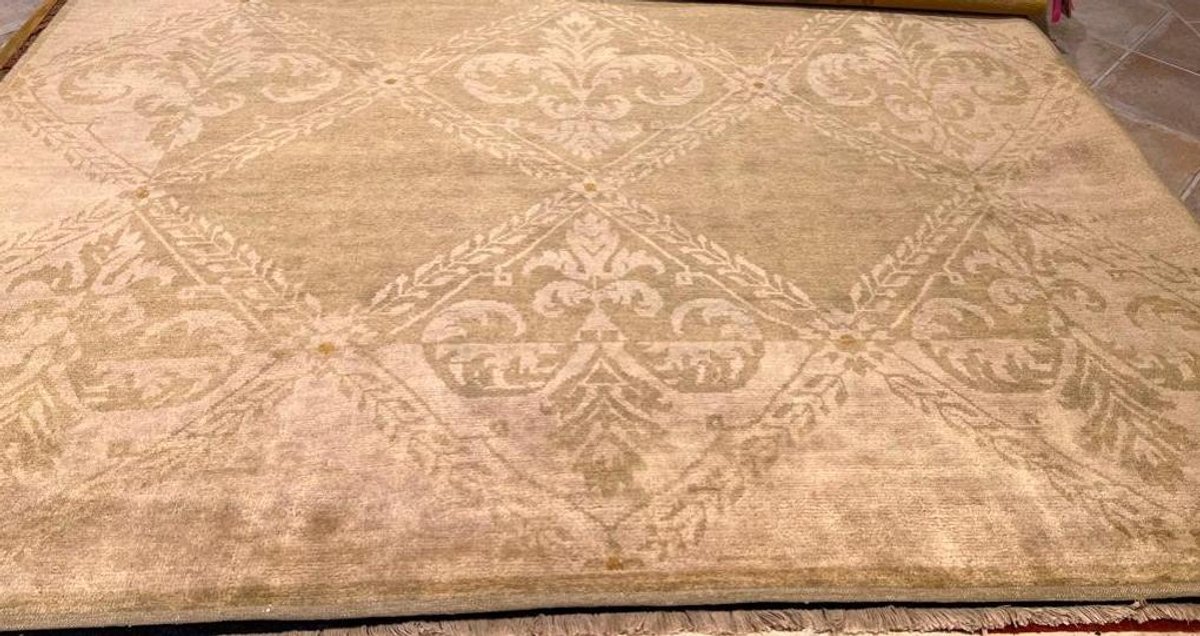 Hand Knotted Transitional Rug From China
