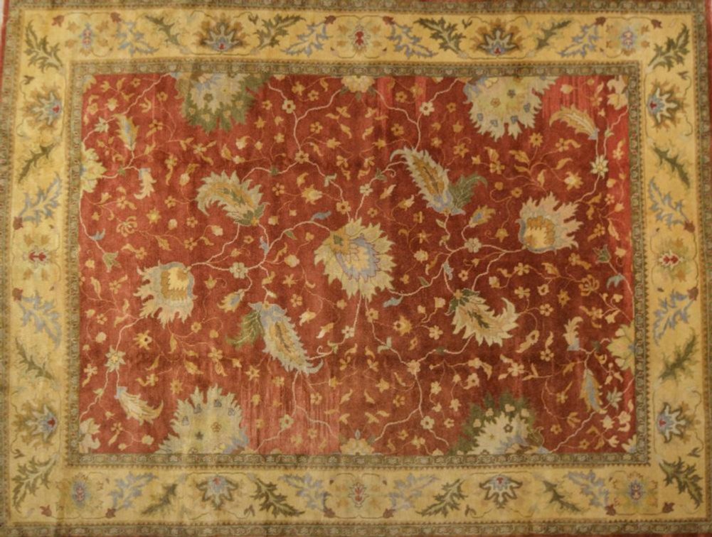 Hand Knotted Wool Oushak From India