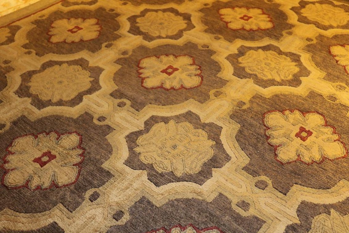 Hand Knotted Wool Tibetan Rug From Nepal