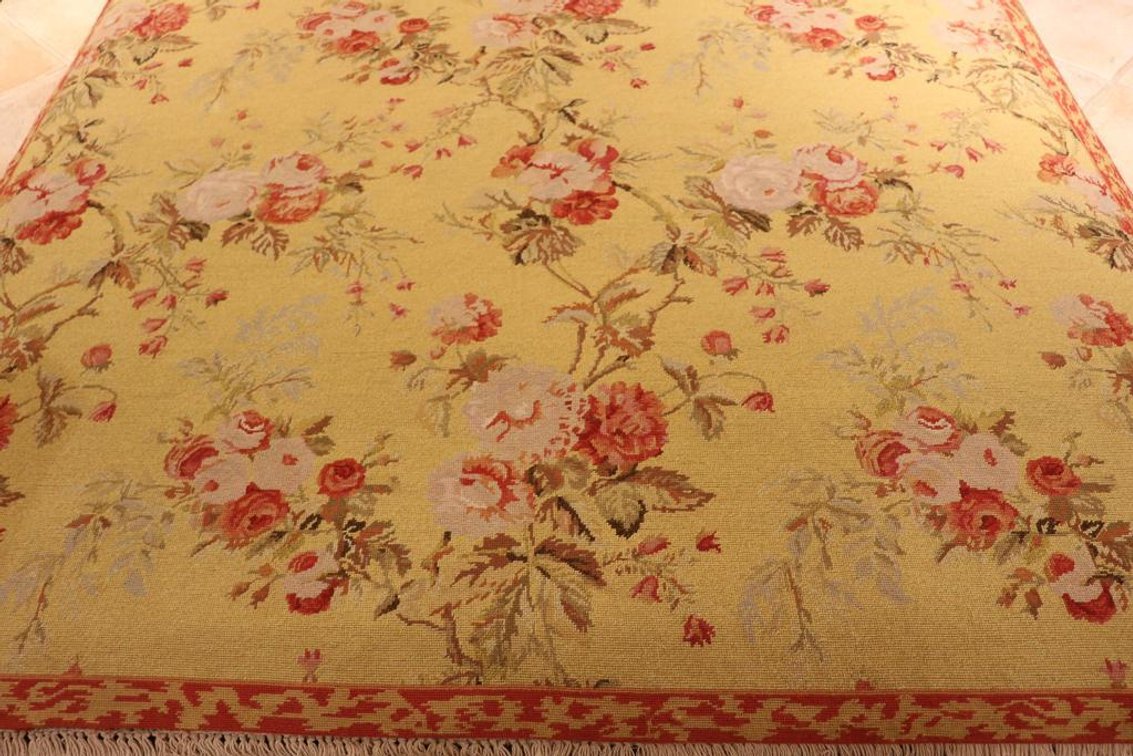 Hand Woven Wool Needlepoint Rug