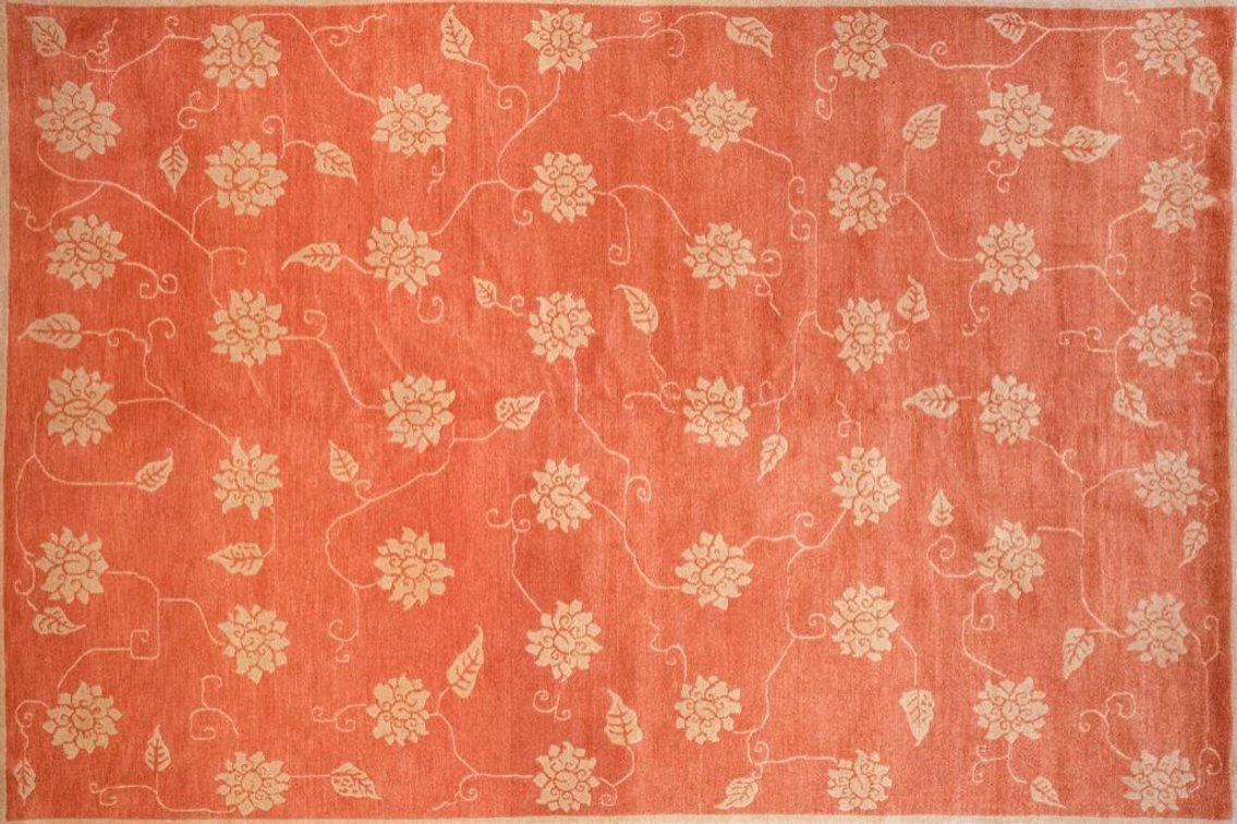 Hand Knotted Wool Tibetan Rug From Nepal