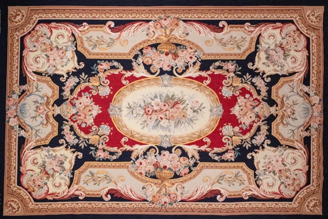 Hand Woven Wool Aubusson Rug
