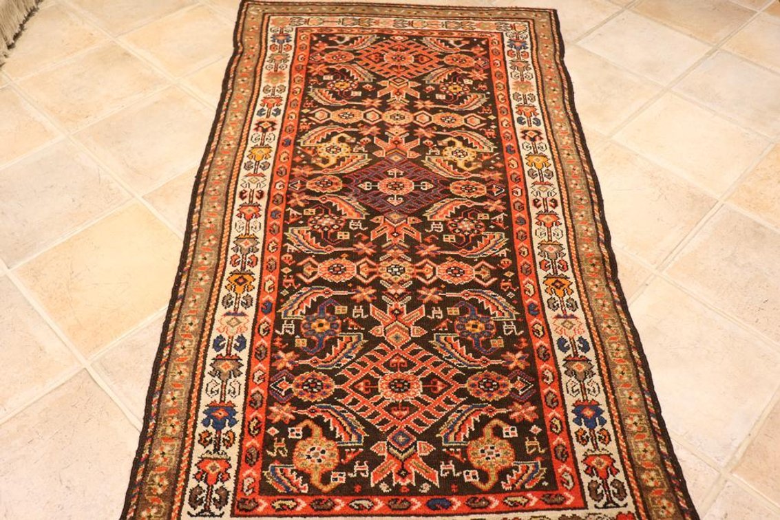 Antique Hand Knotted Wool Hamadan From Persia
