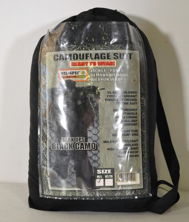 Blackout Camo Ghille Sniper Suit
