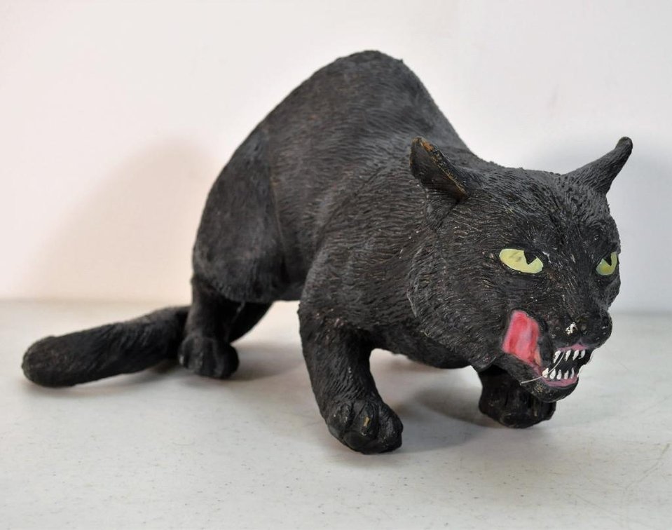 Rubber Black Cat Prop