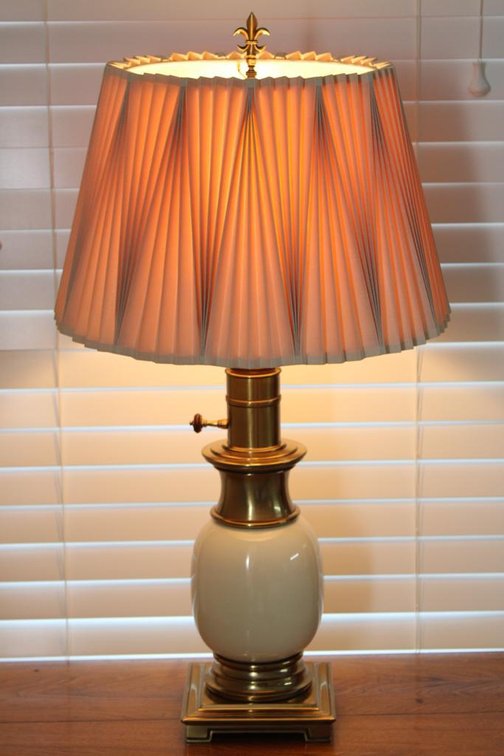 Solid Brass Footed Square Base Table Lamp