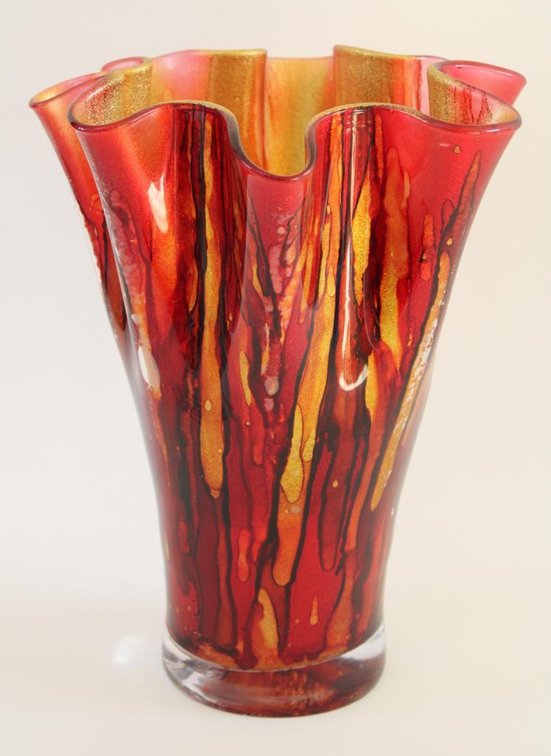Murano Style Art Glass Vase