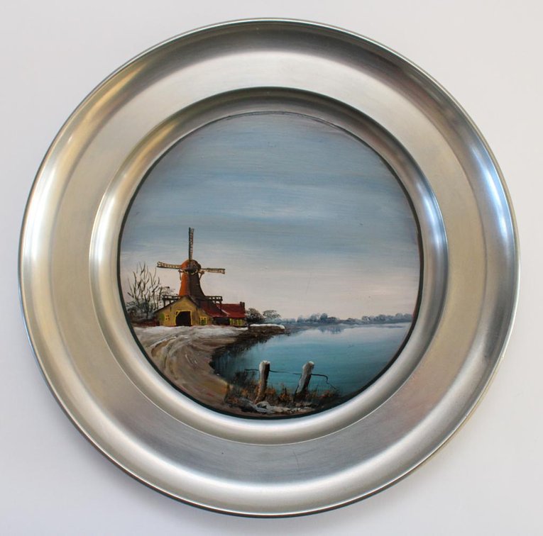 Hand Painted Windmill Plate