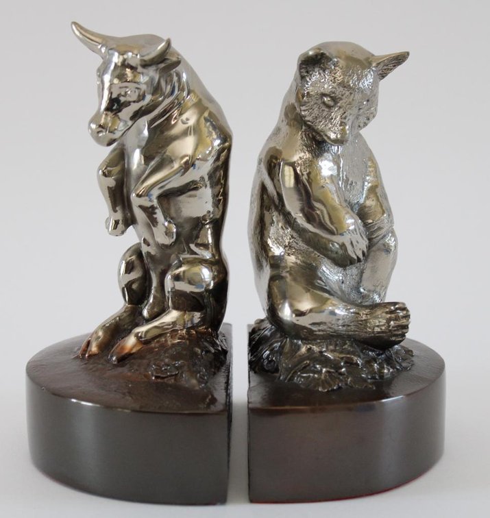 Bull and Bear Bookends