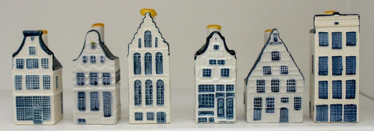 Blue Delft House Mini Decanters