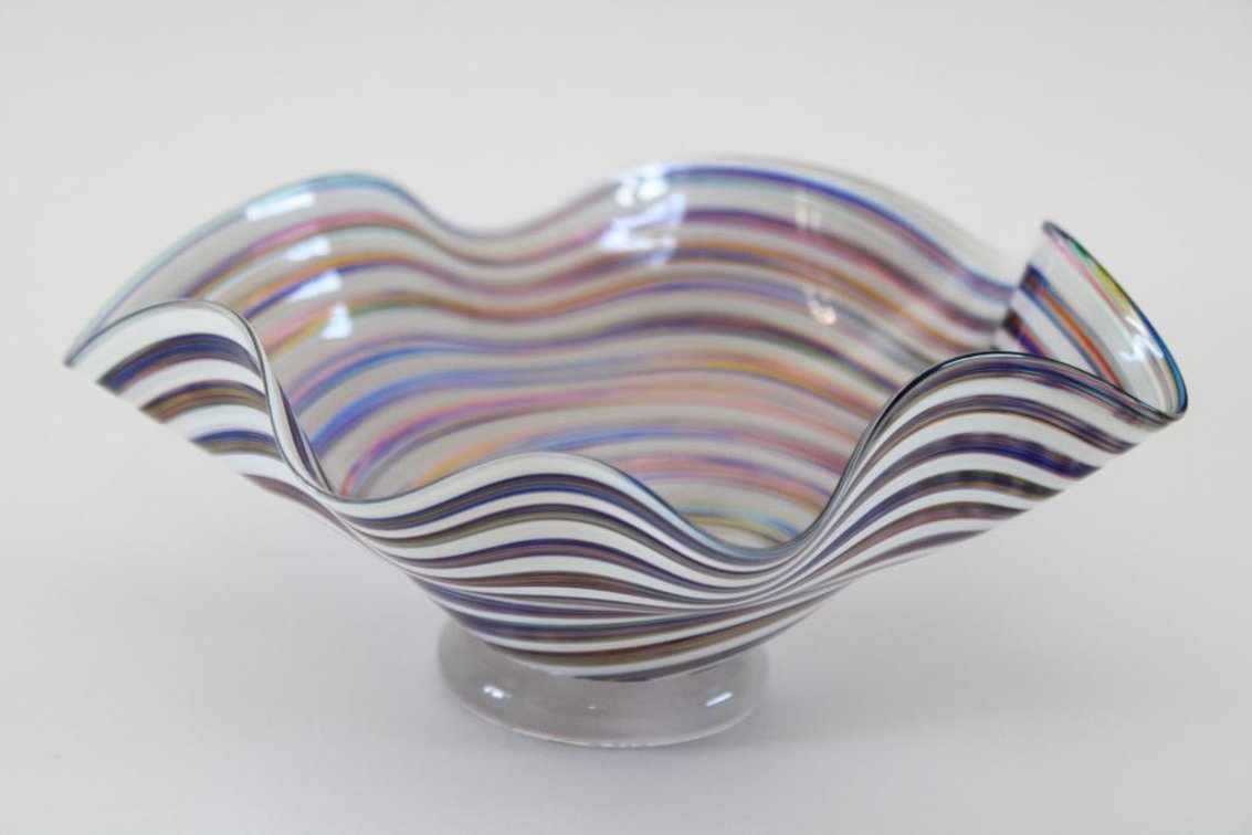 Spiral Murano Style Bowl