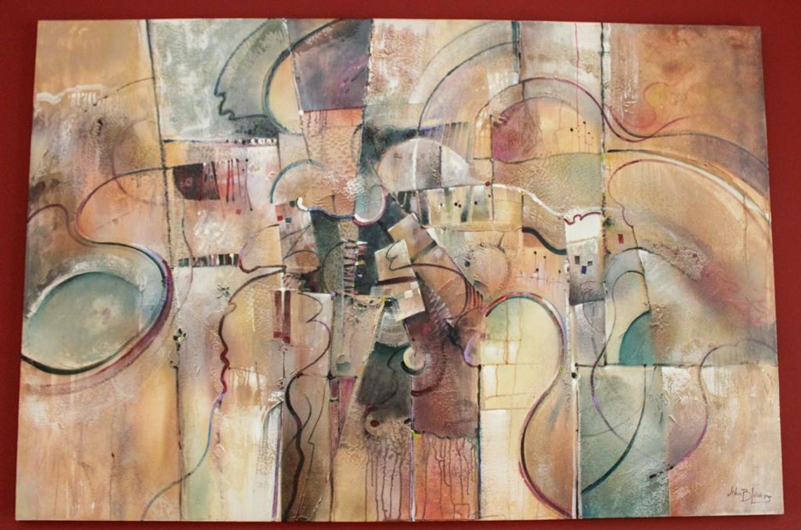 Abstract Acrylic on Canvas by John Blowers