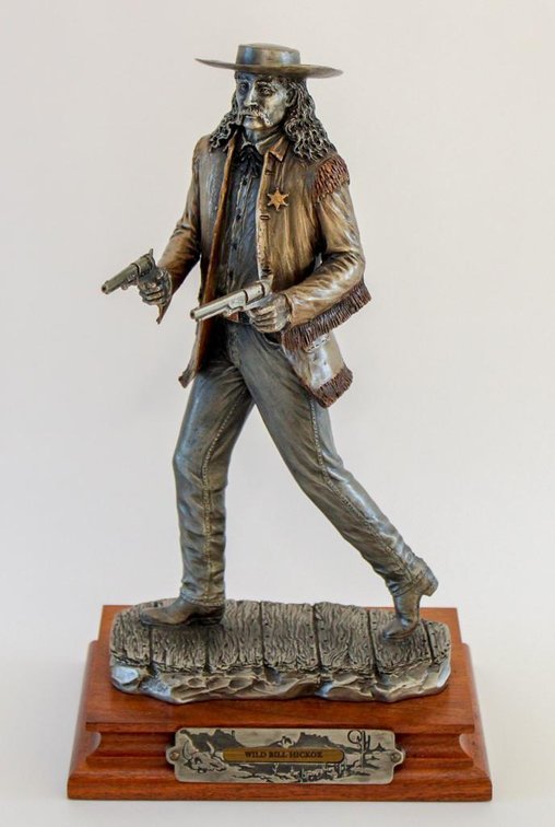 Pewter Wild Bill Hickok Statue