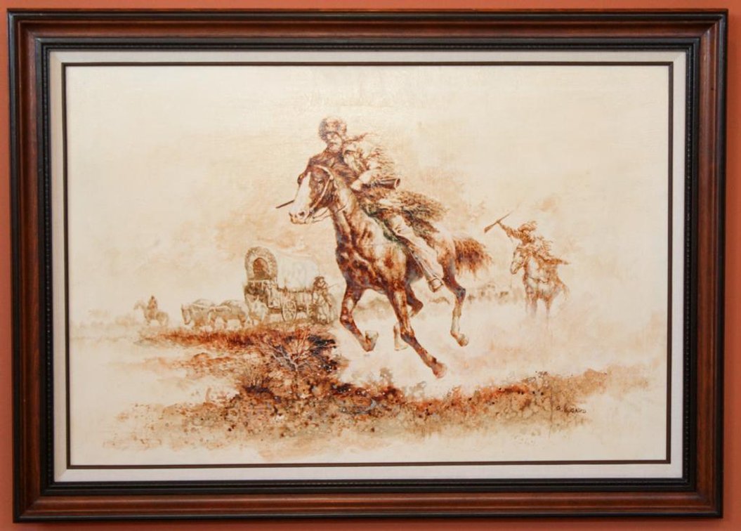 Western Riding Scene by G. Bogard