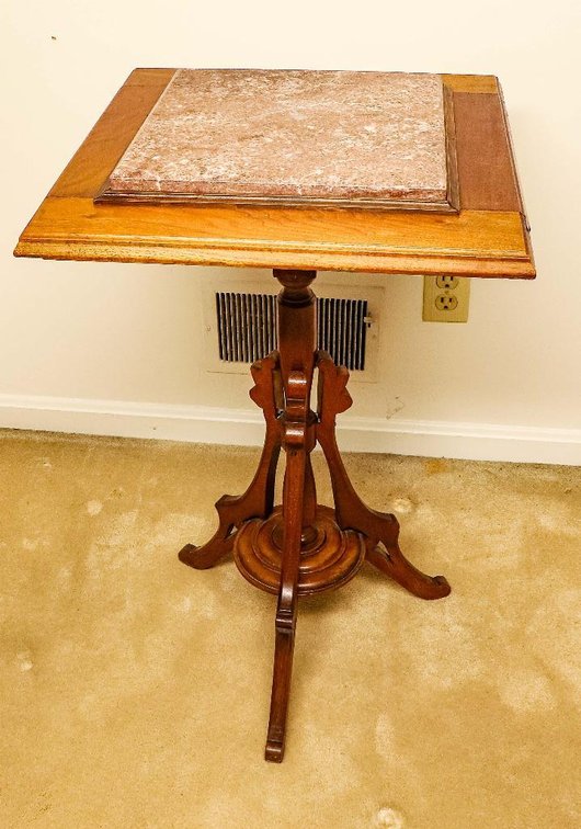 Plant/Art Stand with Marble Top