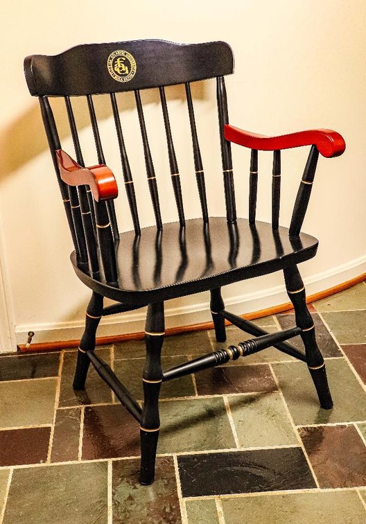 Hitchcock Style Chair with Emblem