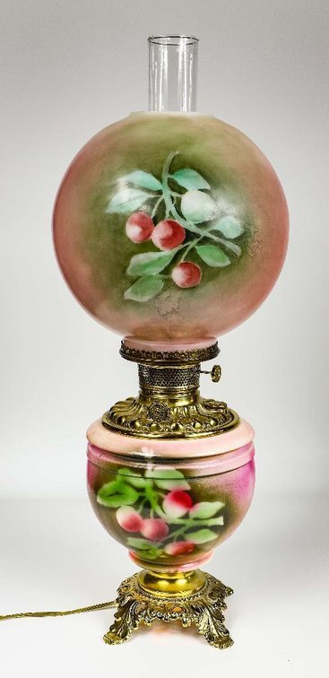 Gone With the Wind Style Electrified Oil Lamp