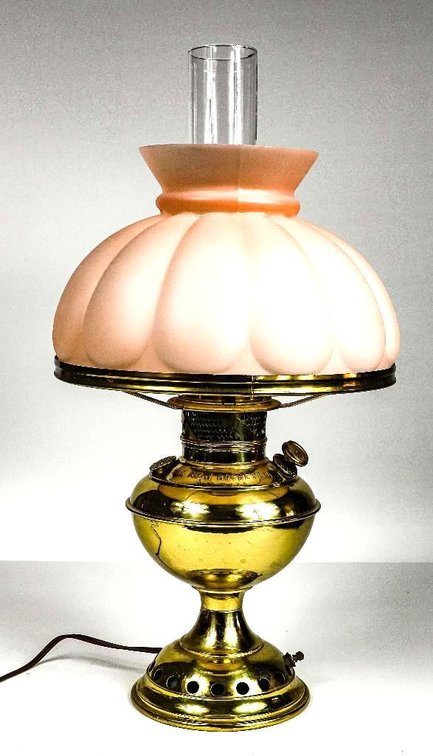 The New Rochester Electrified Brass Oil Lamp