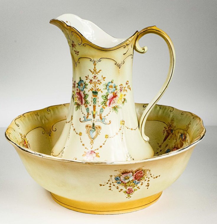 Porcelain Pitcher and Bowl Set