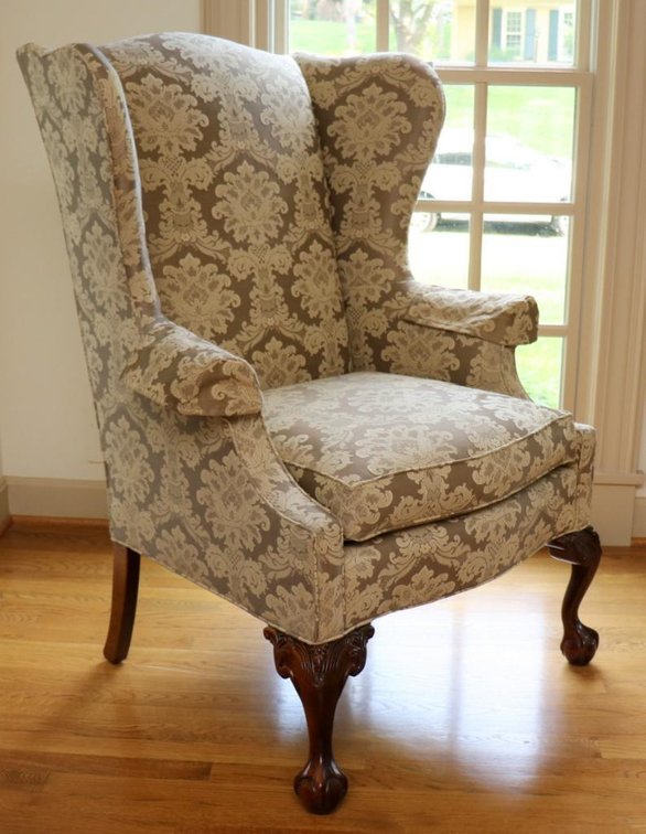 Chippendale Style Wingback Chair