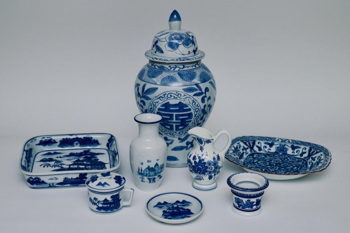 Blue and White Asian Style Home Accents