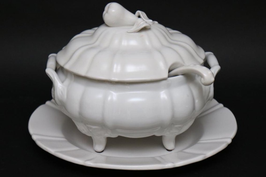 Soup Tureen with Underplate and Ladle