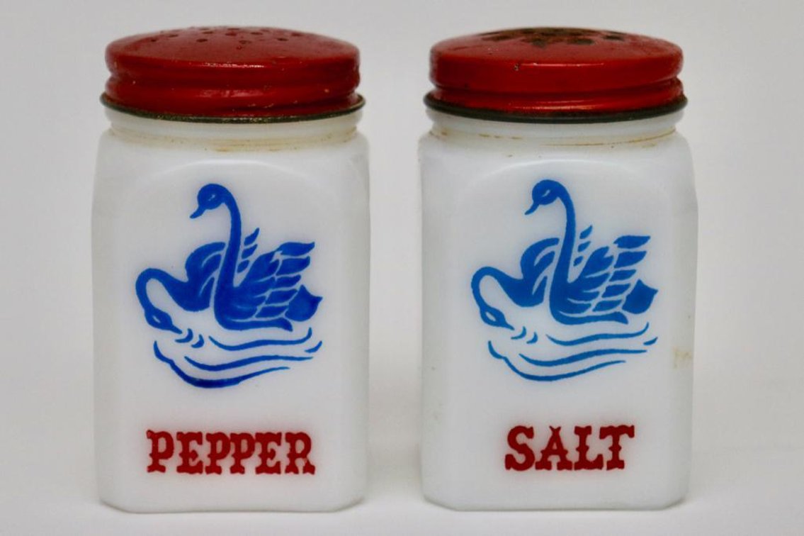 Vintage Hazel Atlas Milk Glass Salt and Pepper