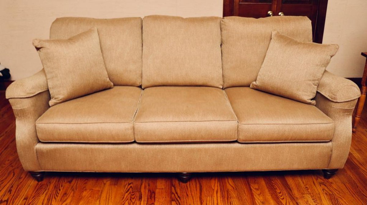 Bassett Neutral Three Cushion Couch