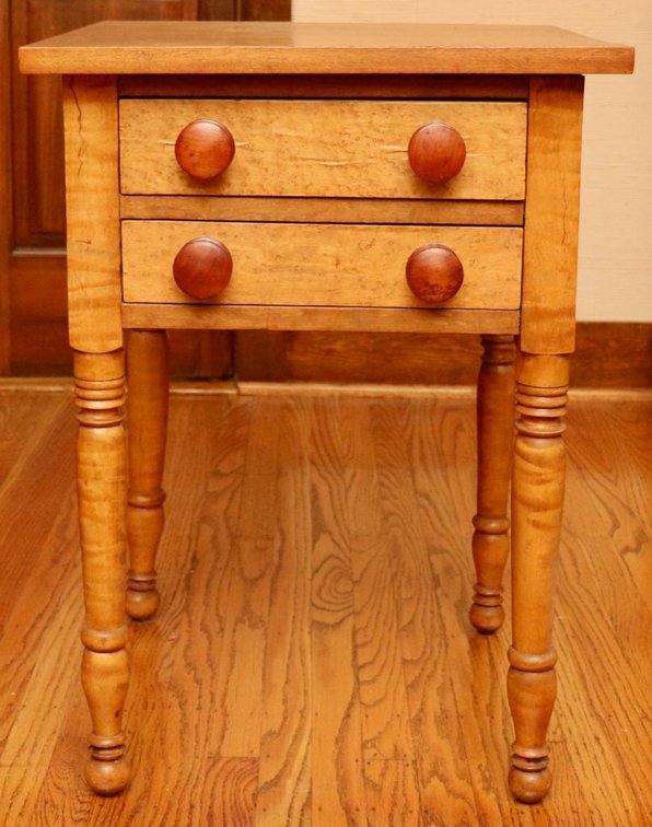 Antique Solid Oak Lamp Table