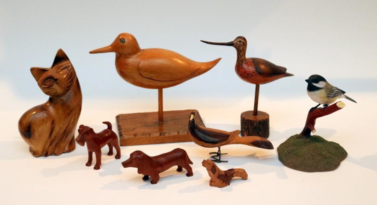 Collection of Carved Wooden Animals