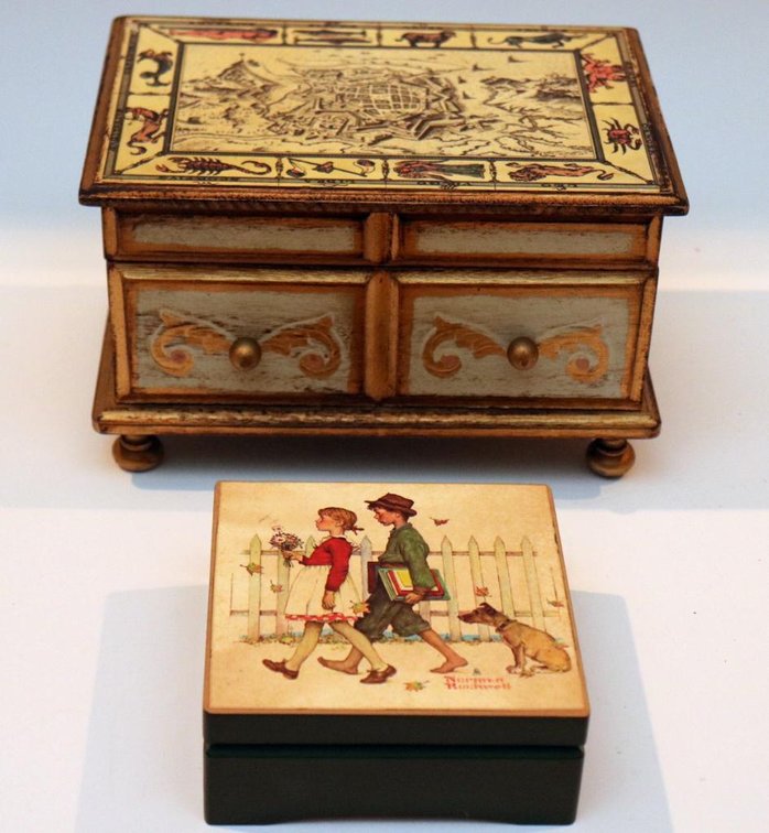 Two Musical Jewelry Boxes