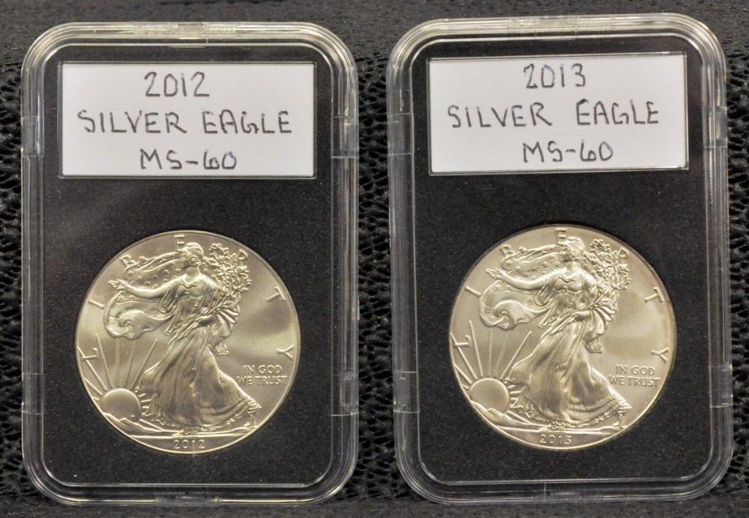 2012 and 2013 Silver Eagle Dollars