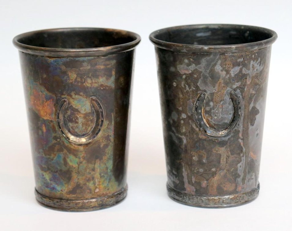 Pair of Sterling Silver Kentucky Derby Mint Julep Cups