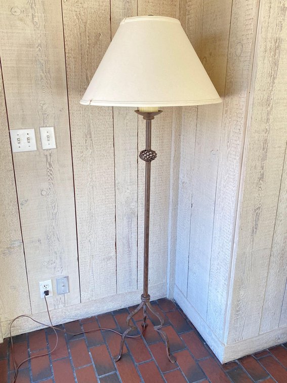 Cast Iron Candle Style Pole Lamp