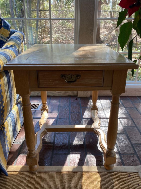 Pickled Finish Oak Nightstand