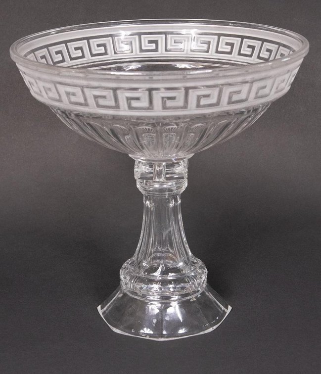 Large Crystal Footed Bowl