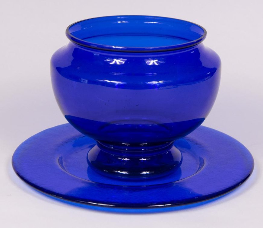 Two Pieces of Blue Glass