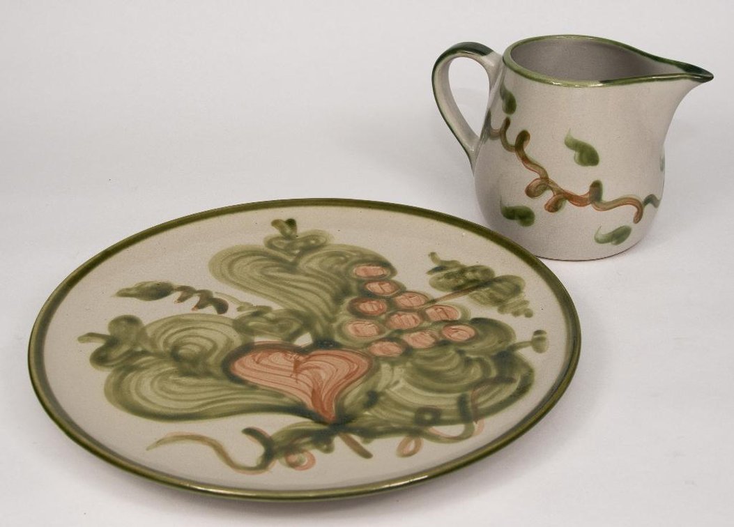 Louisville Stoneware Pitcher and Platter