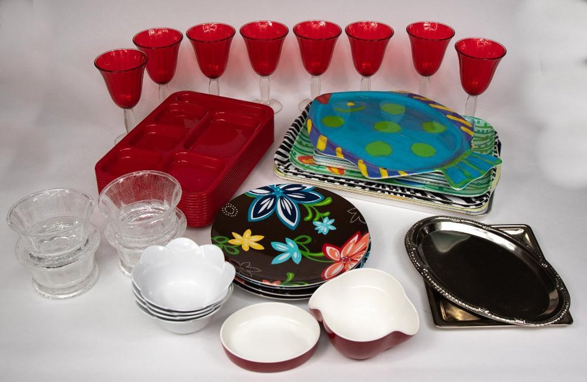 Assortment of Plastic ware and trays