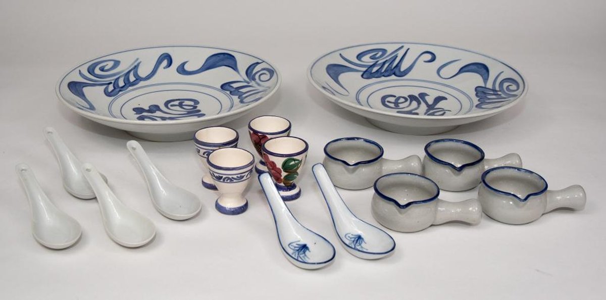 Assorted Blue and White Dishes