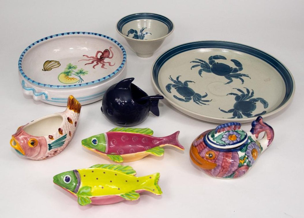 Collection of Ocean-Related Ceramics