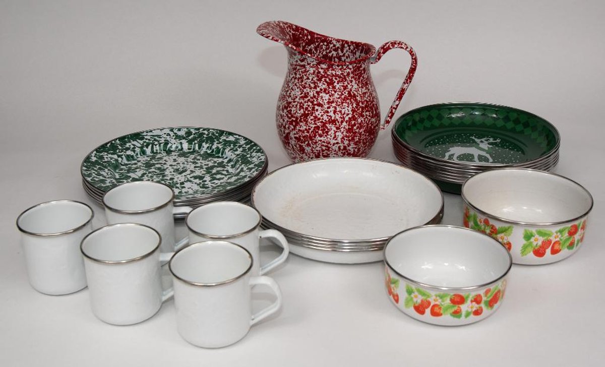 Assortment of Enamelware