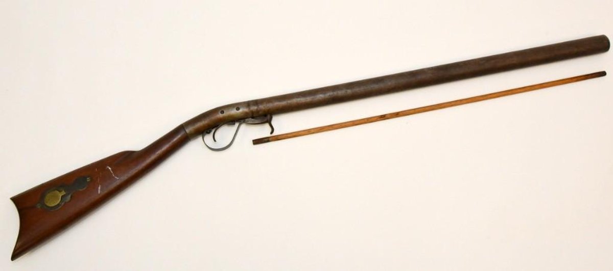 Very Unique Antique Target Percussion Rifle With Underhammer