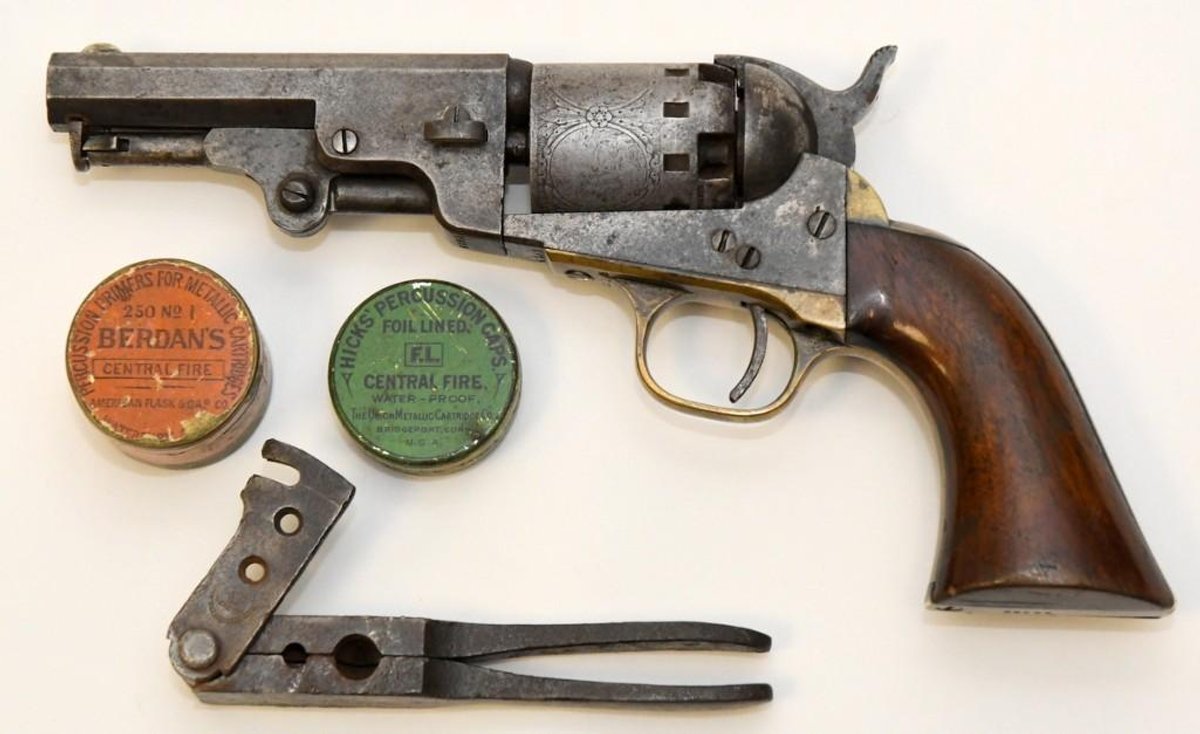 Antique Manhattan Navy Cap & Ball Revolver with Bullet Mold